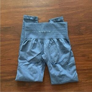 NVGTN contour seamless workout leggings in blue color